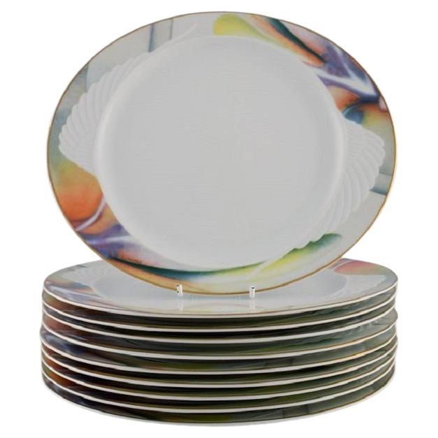 Paul Wunderlich for Rosenthal, 10 Mythos Porcelain Dinner Plates, 1980s / 90s For Sale