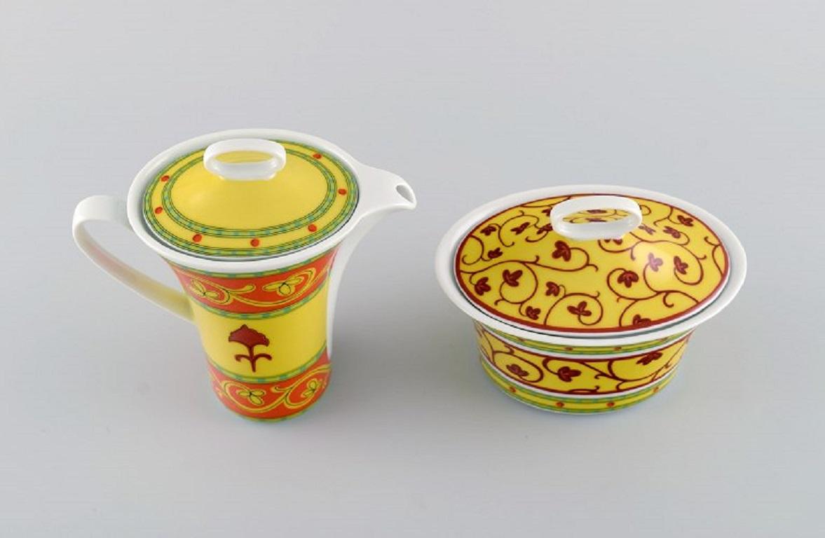 German Paul Wunderlich for Rosenthal, Bokhara Coffee Pot, Sugar Bowl and Creamer For Sale