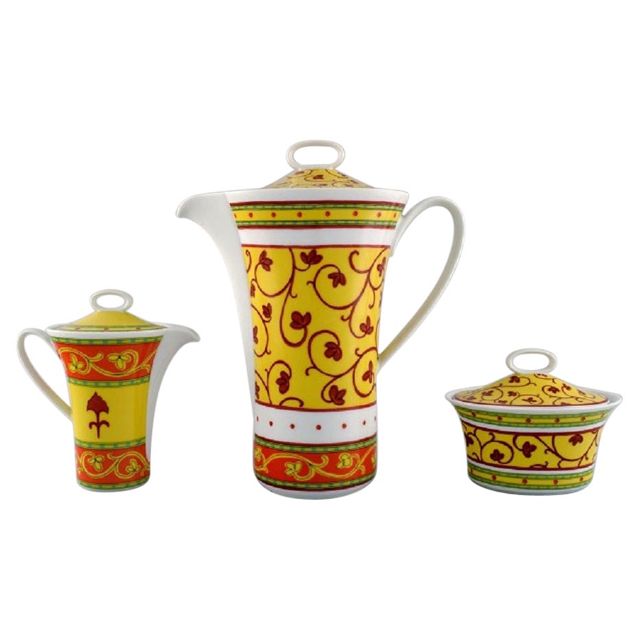 Cafetière, sucrier et crémier Bokhara de Paul Wunderlich pour Rosenthal en vente
