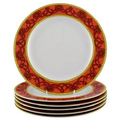 Paul Wunderlich for Rosenthal, Six Bokhara Porcelain Dinner Plates