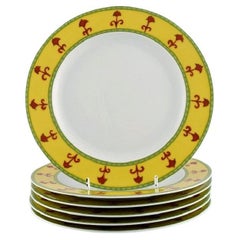 Paul Wunderlich for Rosenthal, Six Bokhara Porcelain Lunch Plates