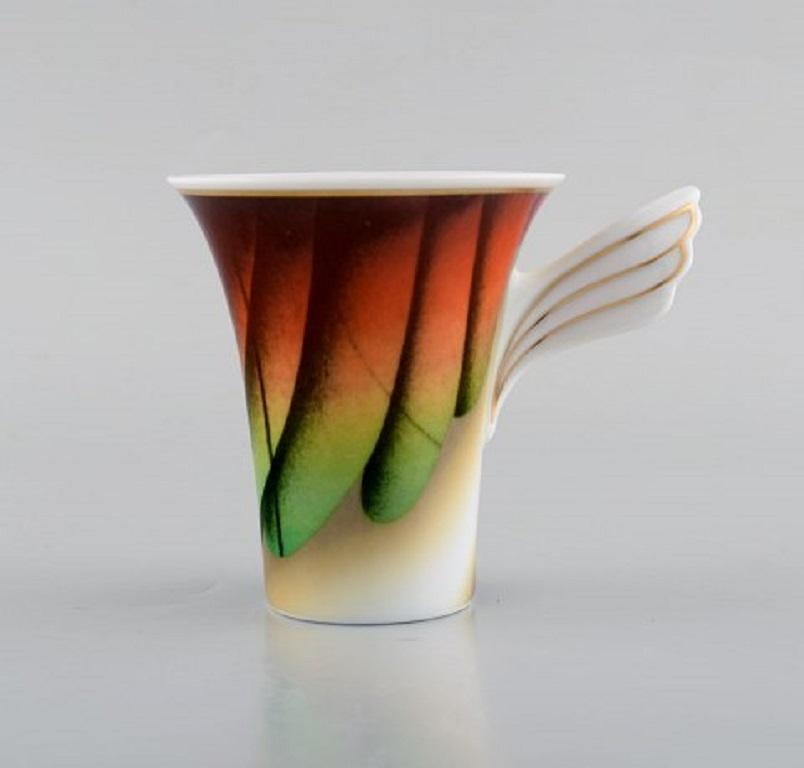 German Paul Wunderlich for Rosenthal, Six Mythos Coffee Cups with Saucers, 1980s-1990s