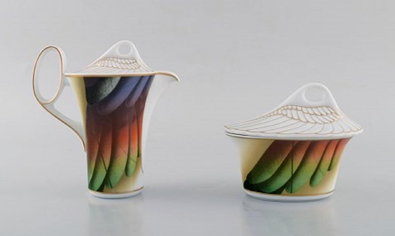Paul Wunderlich for Rosenthal, Six Mythos Coffee Cups with Saucers, 1980s-1990s 1