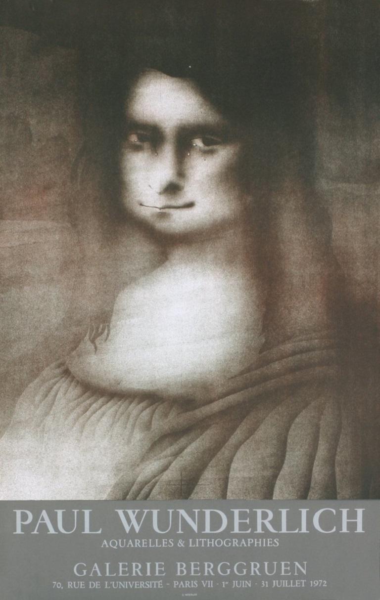 1972  « Galerie Berggruen, larmes » - Print de Paul Wunderlich