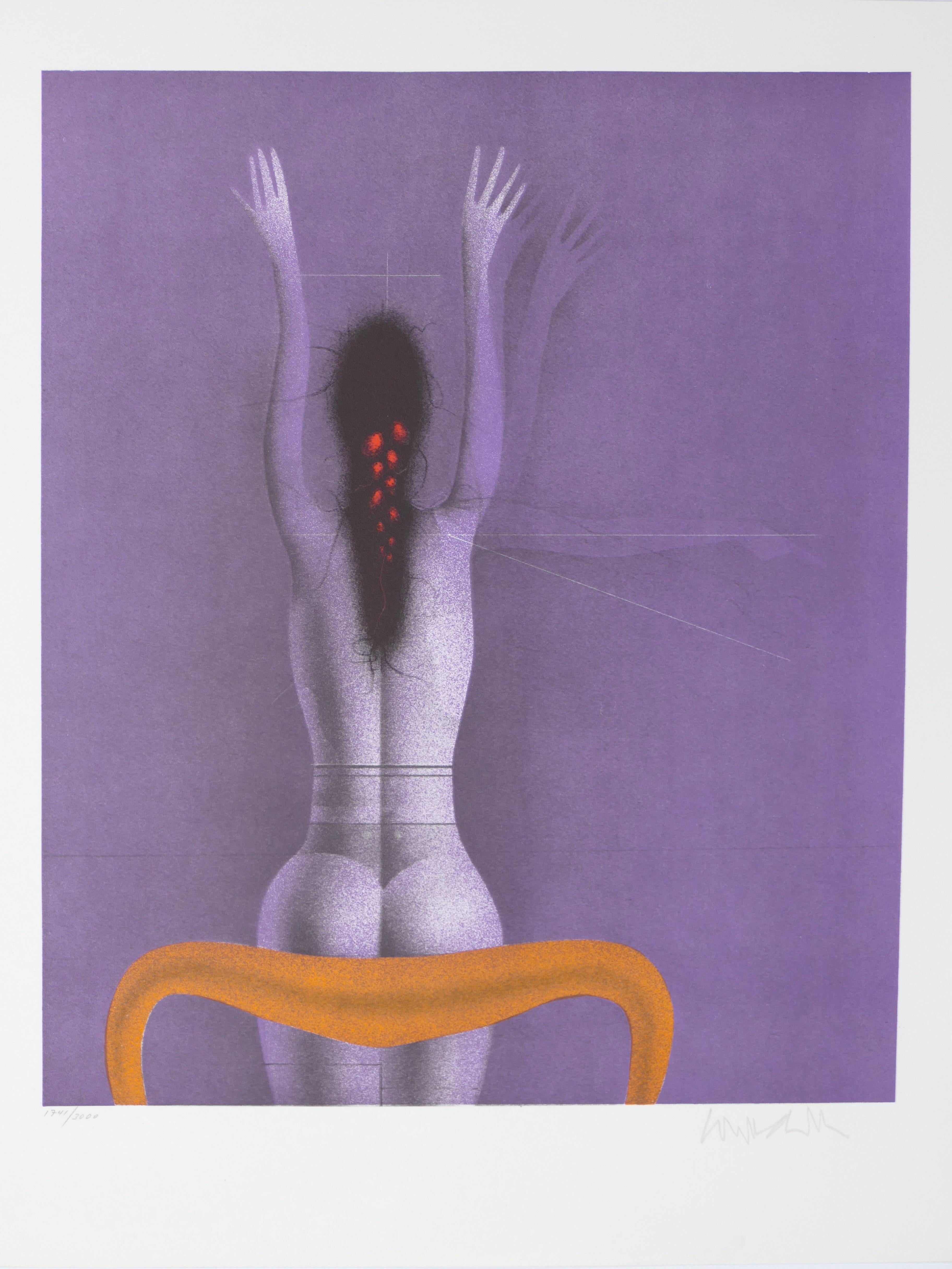 Paul Wunderlich Figurative Print - A Woman - Original Lithograph by P. Wunderlich - 1977