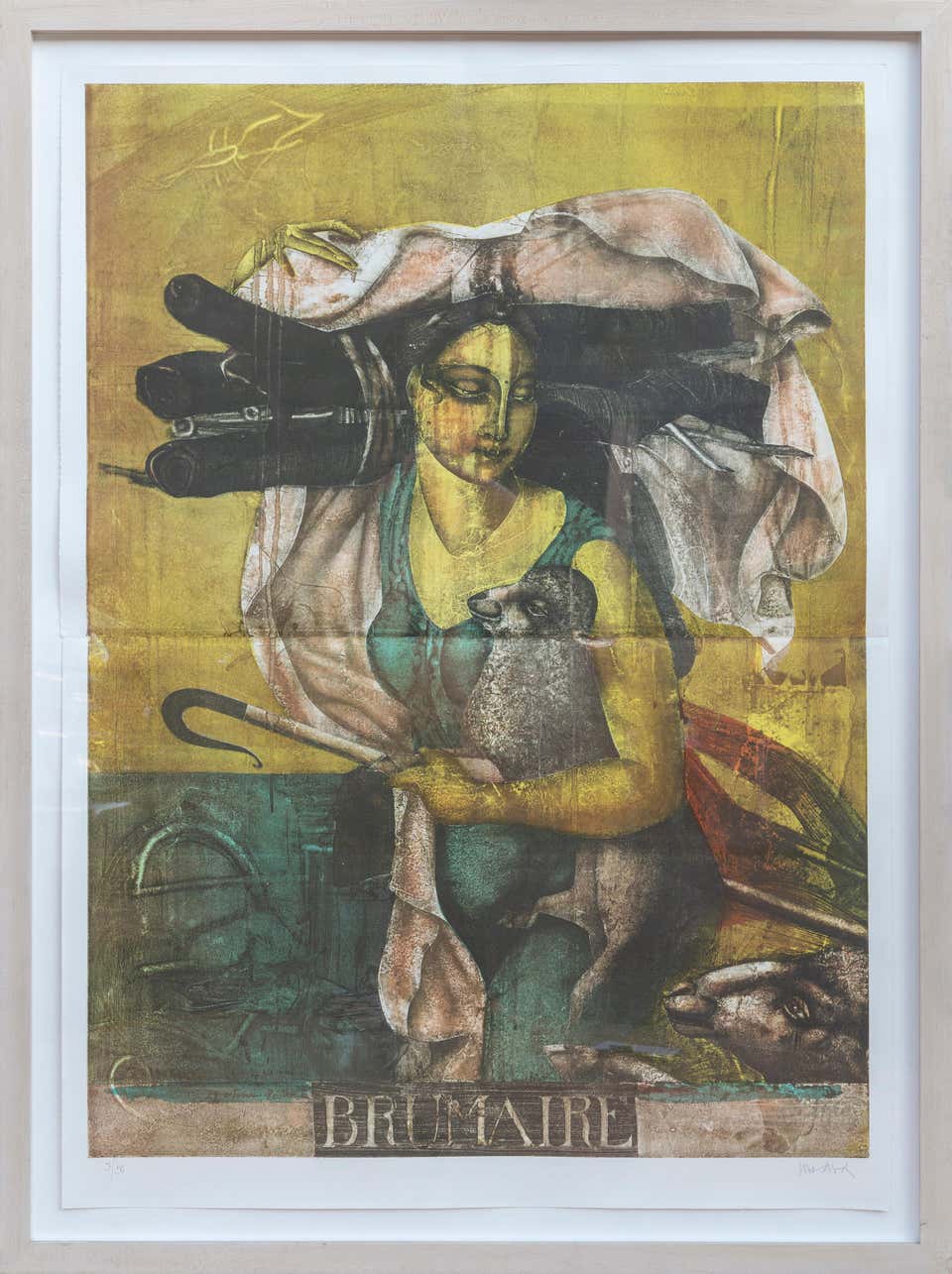Brumaire, Large Expressionist Lithograph by Paul Wunderlich