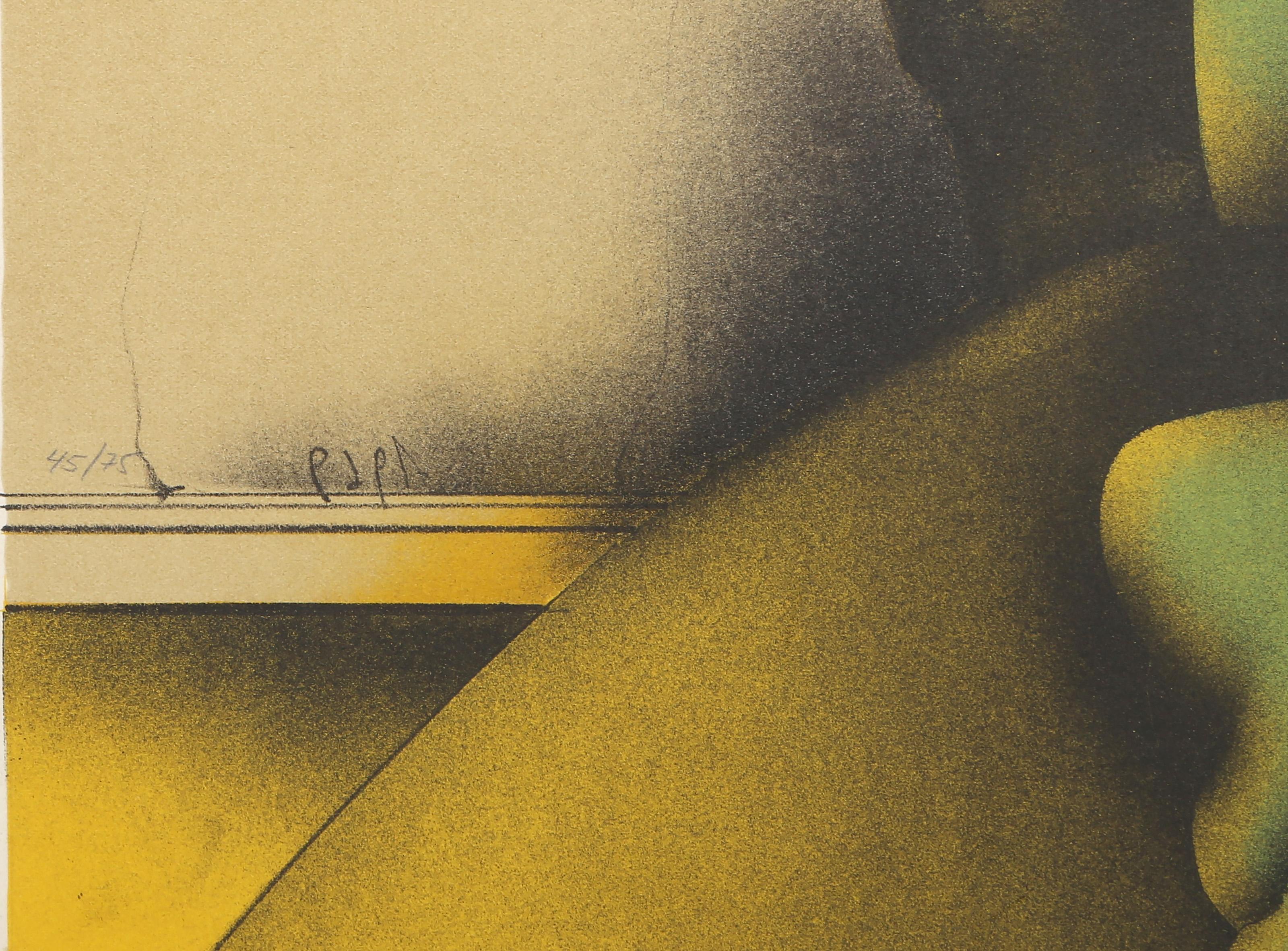 Divan Divin, Surrealist Lithograph by Paul Wunderlich For Sale 1