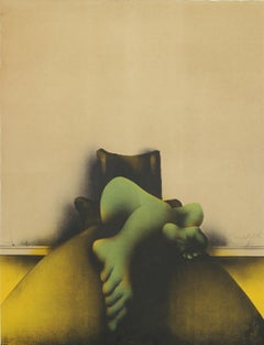Divan Divin, Surrealist Lithograph by Paul Wunderlich