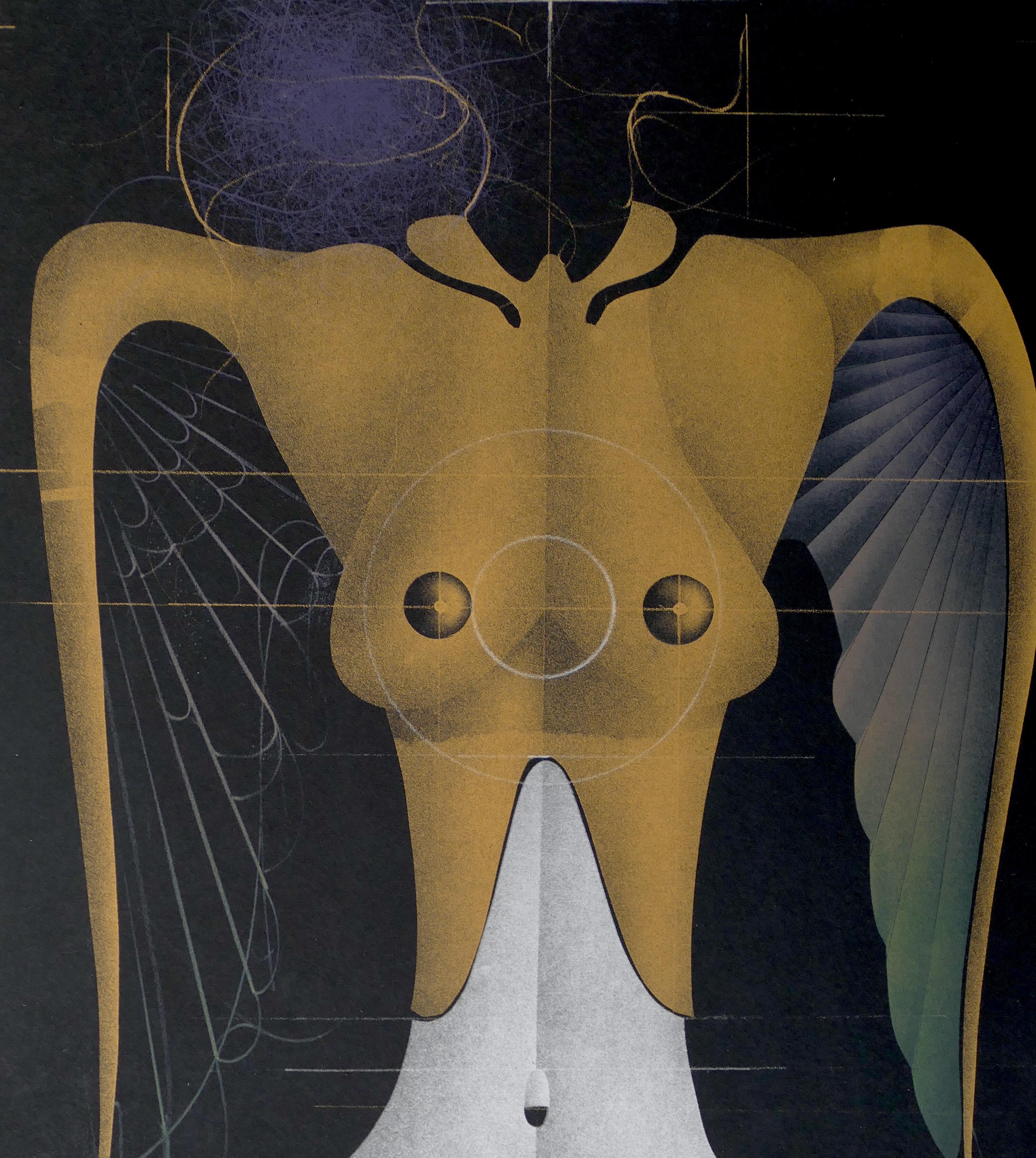 Flying Woman - Original Lithograph by P. Wunderlich - 1977 - Surrealist Print by Paul Wunderlich
