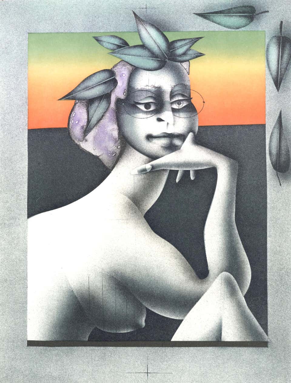 Paul Wunderlich, Woman with Laurel, from XXe siecle, 1977
