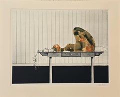 Madame est Servie (Surrealist, Symbolic, Female, Figurative)