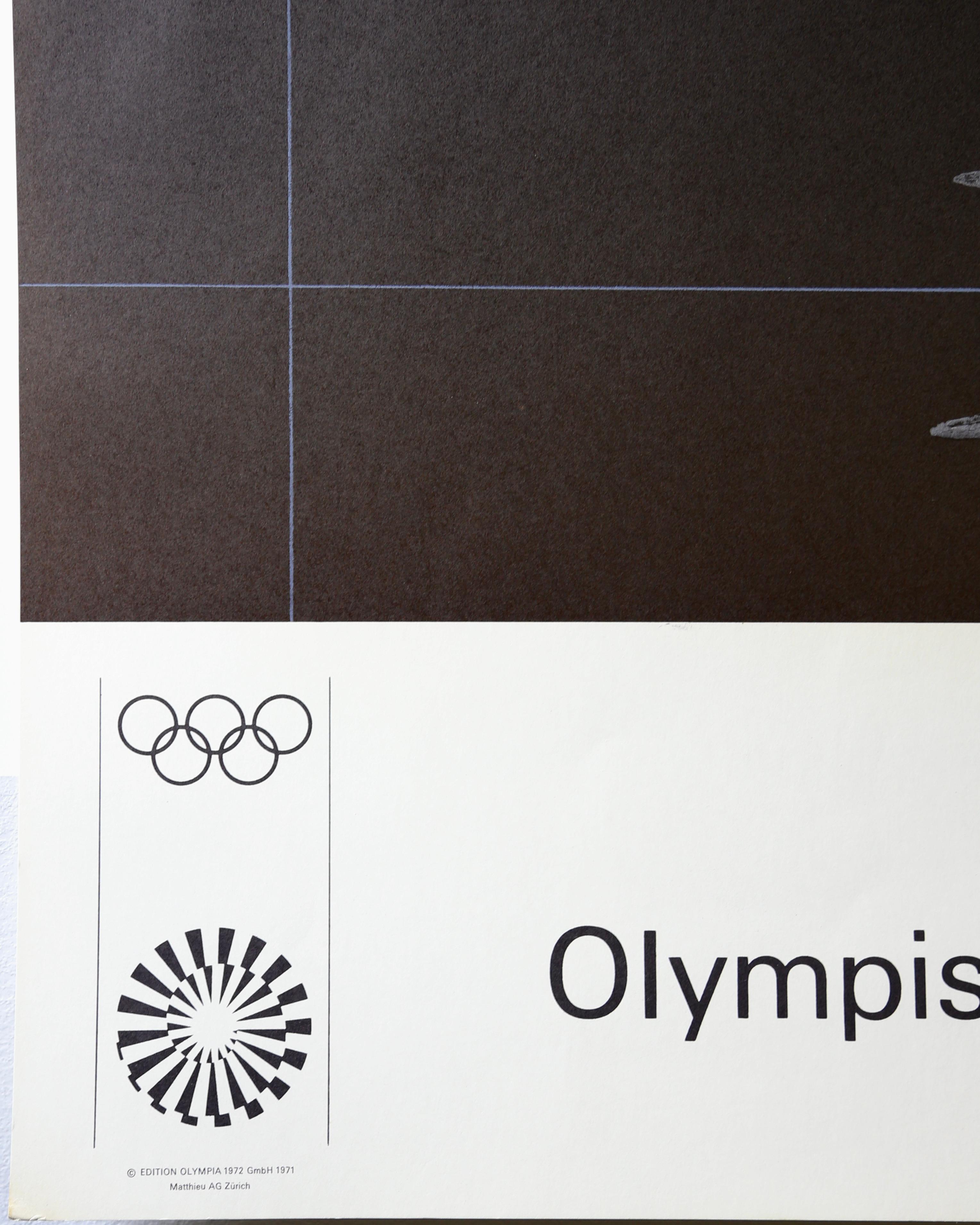 Affiche rétro originale des Jeux olympiques de 1972 - Paul Wunderlich 