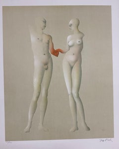 Paul Wunderlich, Ltd. Ed. Litografia originale, firmata a mano, "Adam und Eva".