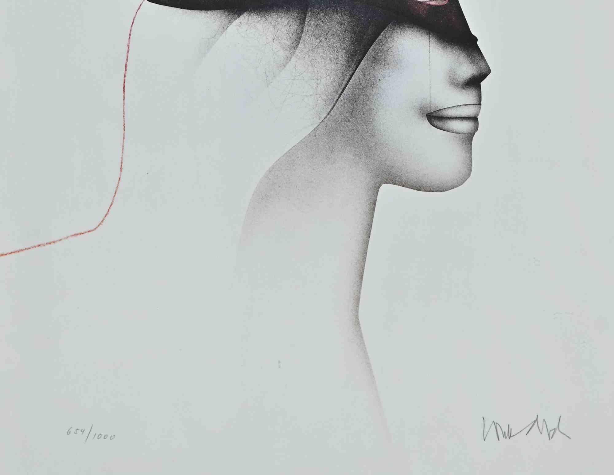 Tete de Femme - Lithograph by P. Wunderlich - Late 20th Century - Print by Paul Wunderlich