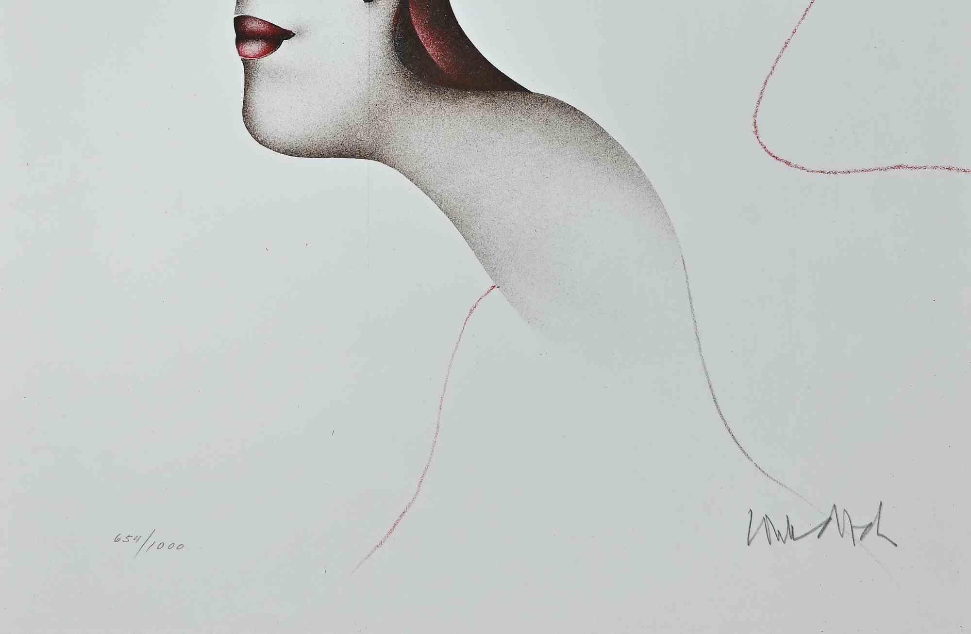 Tete de Femme -  Lithograph by P. Wunderlich - Late 20th Century - Print by Paul Wunderlich