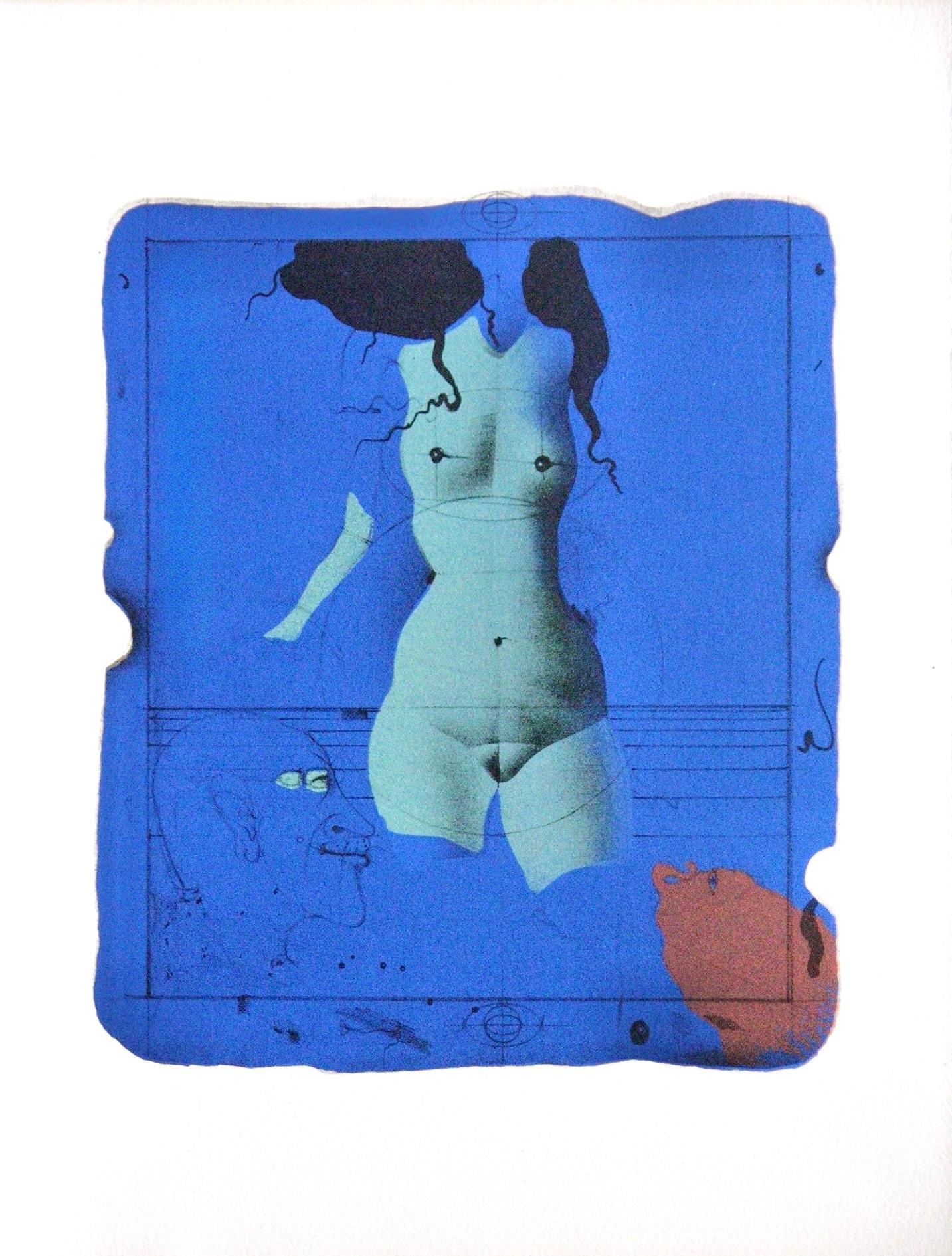 (tariff free*) Torso sur une pierre bleue, Souvenirs et Portraits d'Artistes en vente 1
