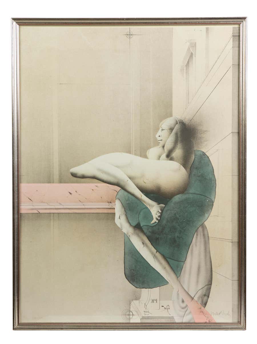 Tribute to Michelangelo - Lithograph by Paul Wunderlich - 1975