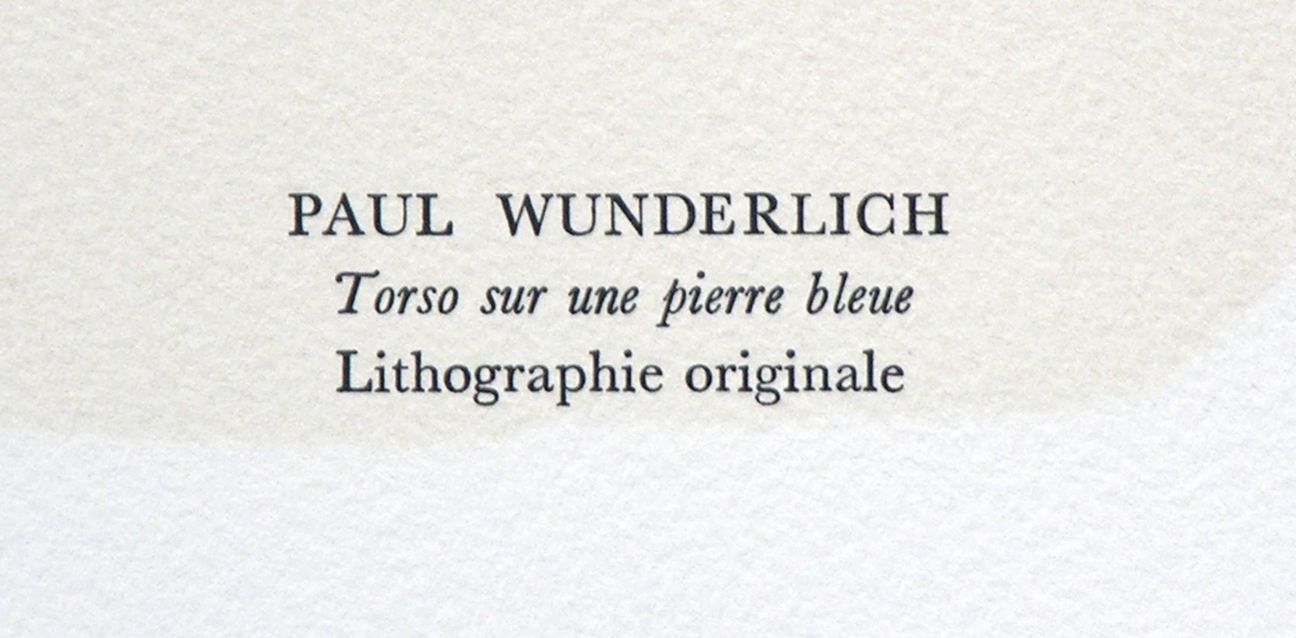 Wunderlich, Torso sur une pierre bleu, Souvenirs et portraits d'artistes (after) For Sale 3