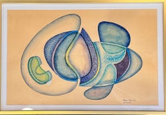 1973 Biomorphic Abstract Mixed-Media