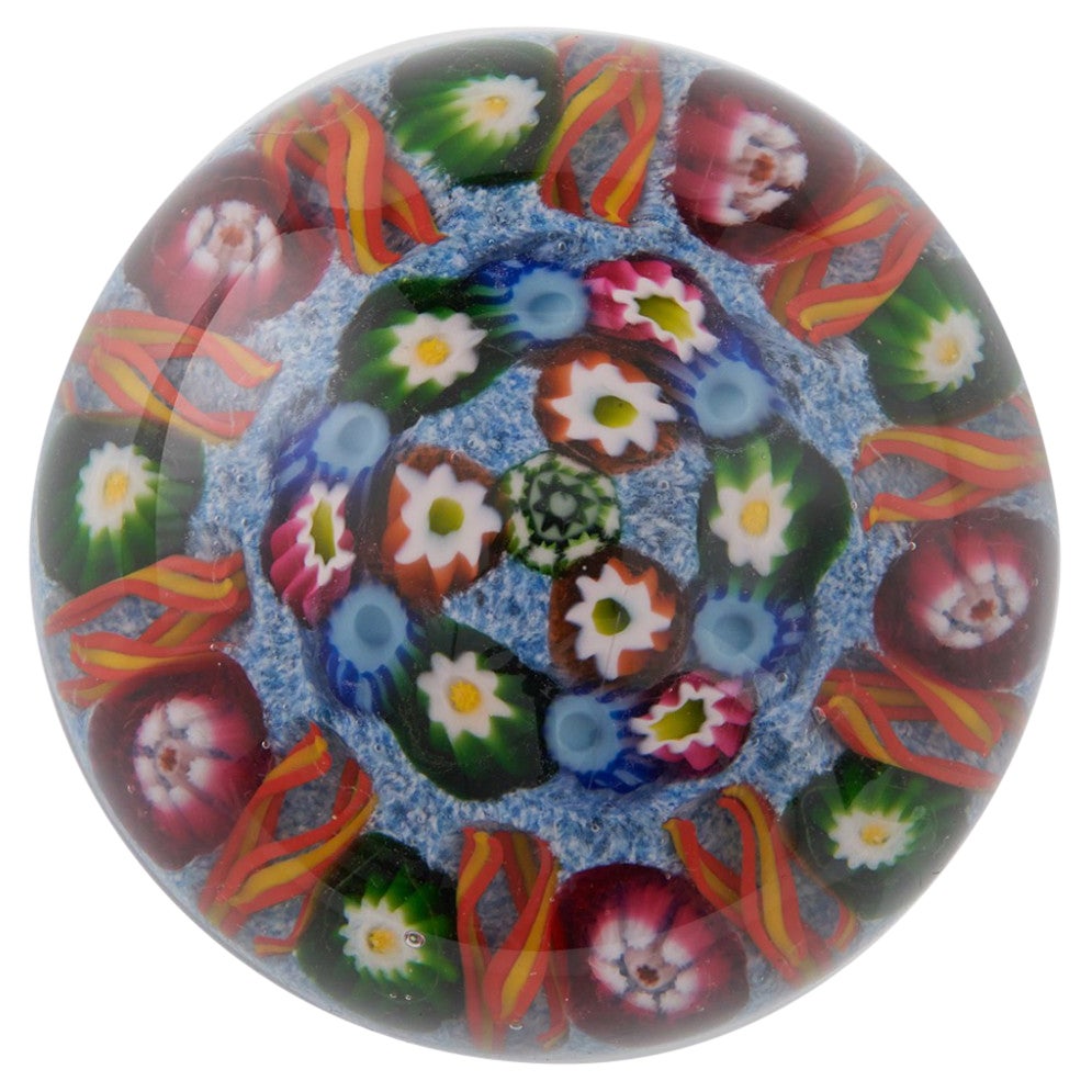 Paul Ysart, fermacarte Millefiori radiale a dieci razze, 1950 ca.