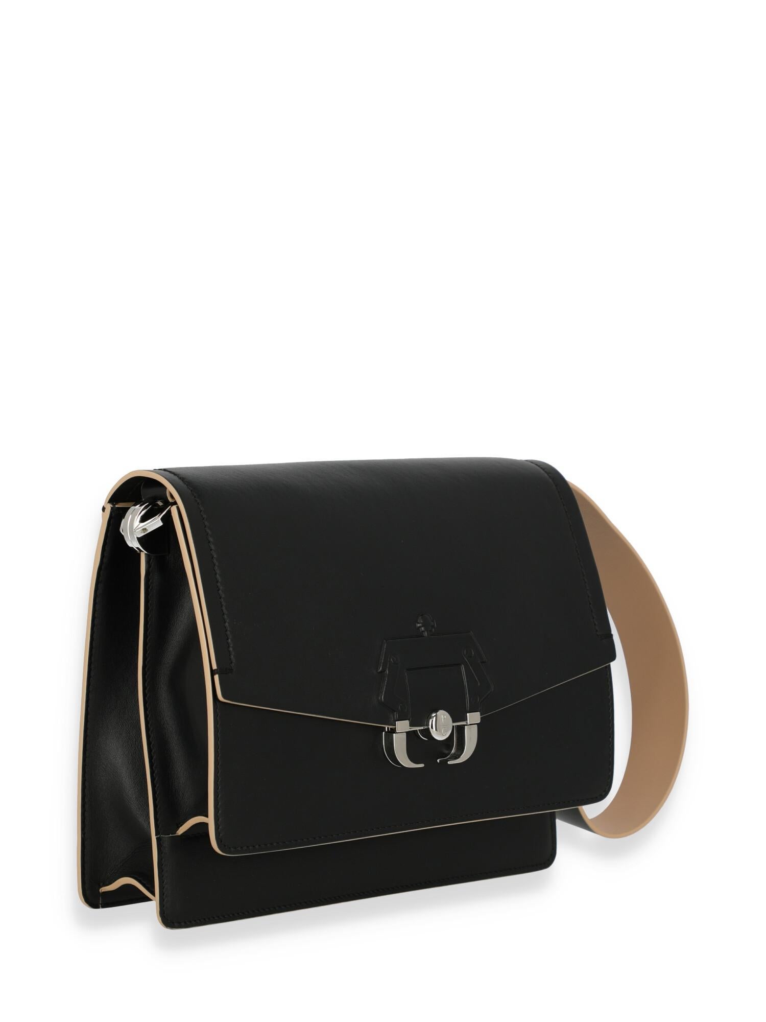 Paula Cademartori Woman Shoulder bag Black Leather In Good Condition For Sale In Milan, IT