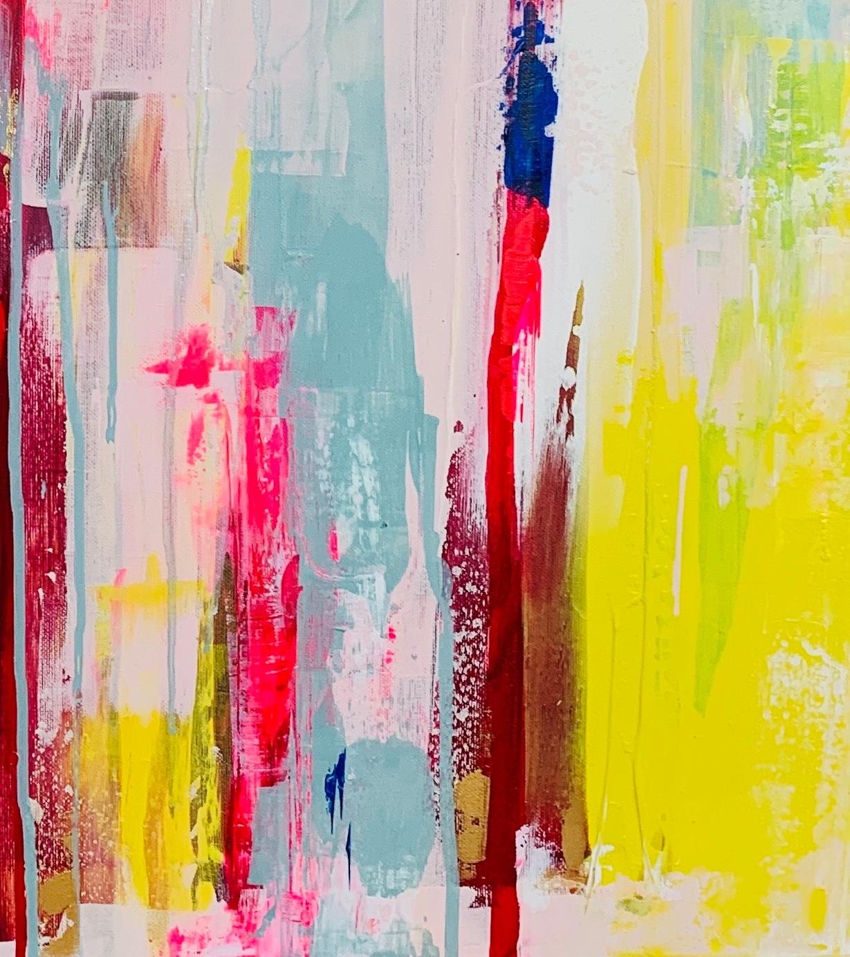 Susurro, Pintura Abstracta Brillante Original, Obras de Arte, Arte Contemporáneo - Abstract Painting Beige de Paula Cherry