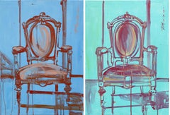 2 original paintings Louis XVI Collection #6 #1  Paula Craioveanu 27.5x19.5in