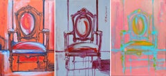 3 original paintings Louis XVI Collection#8#4#3 PaulaCraioveanu 27.5x19.5in