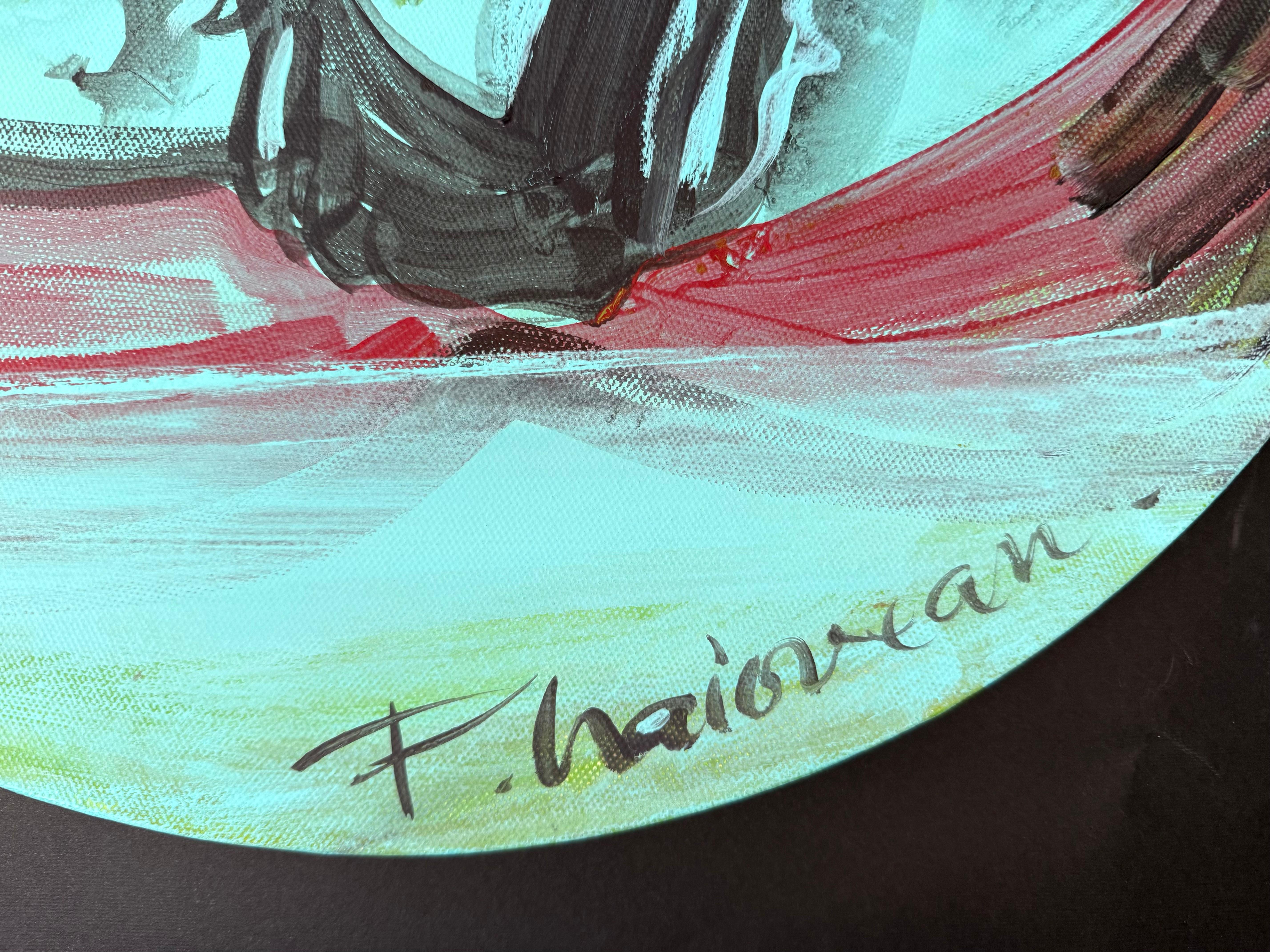 AGE OF INNOCENCE – Originales rundes Gemälde von Paula Craioveanu im Angebot 9