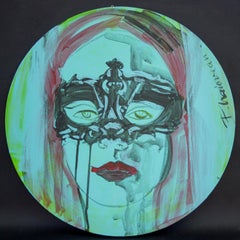 AGE OF INNOCENCE - original round painting by Paula Craioveanu