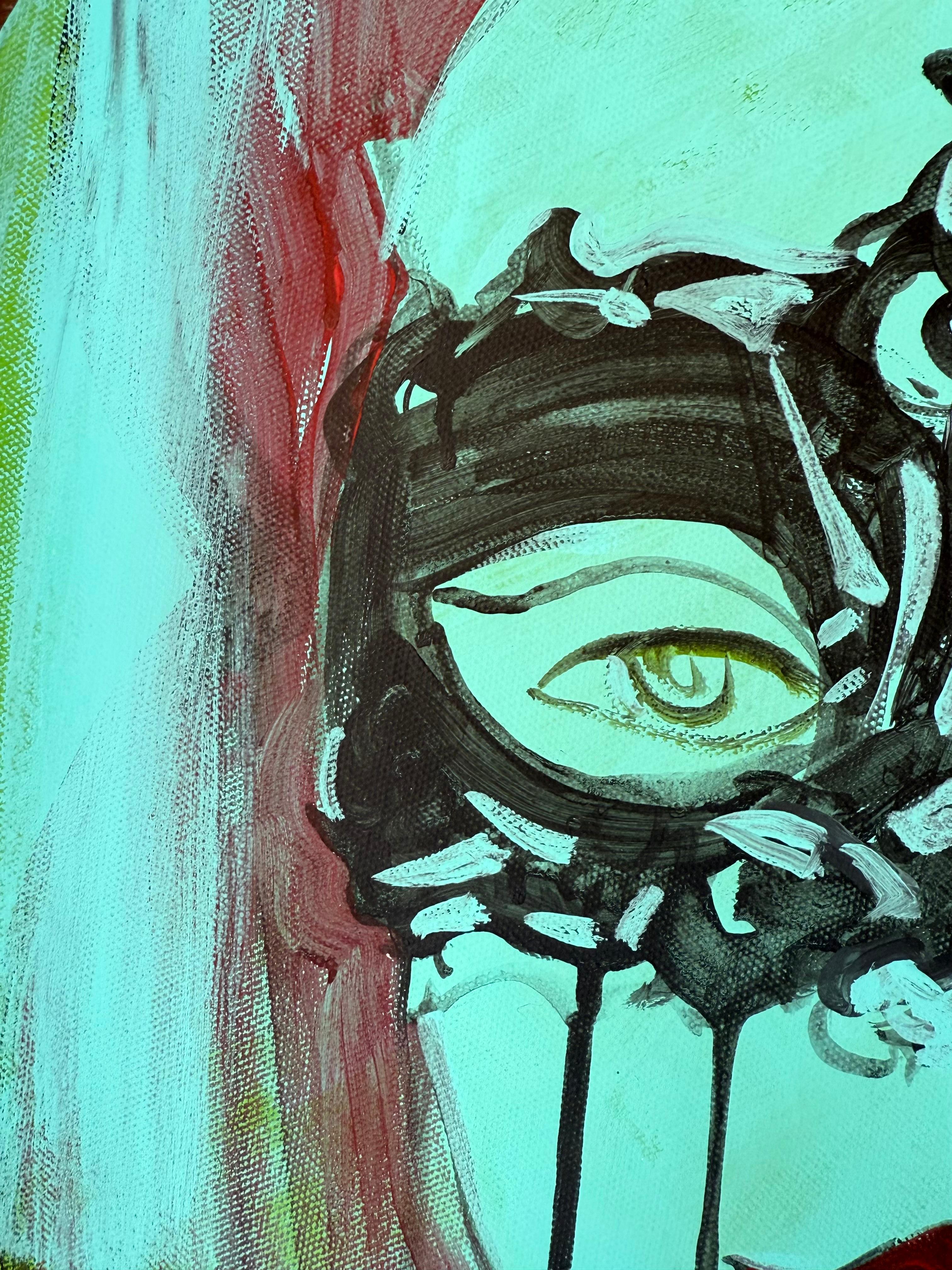 AGE OF INNOCENCE – Originales rundes Gemälde von Paula Craioveanu im Angebot 7