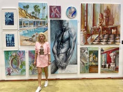 ART NOUVEAU WINDOW 1 - original large painting by Paula Craioveanu