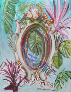 ART NOUVEAU WINDOW 2 - original large painting by Paula Craioveanu FRAMED