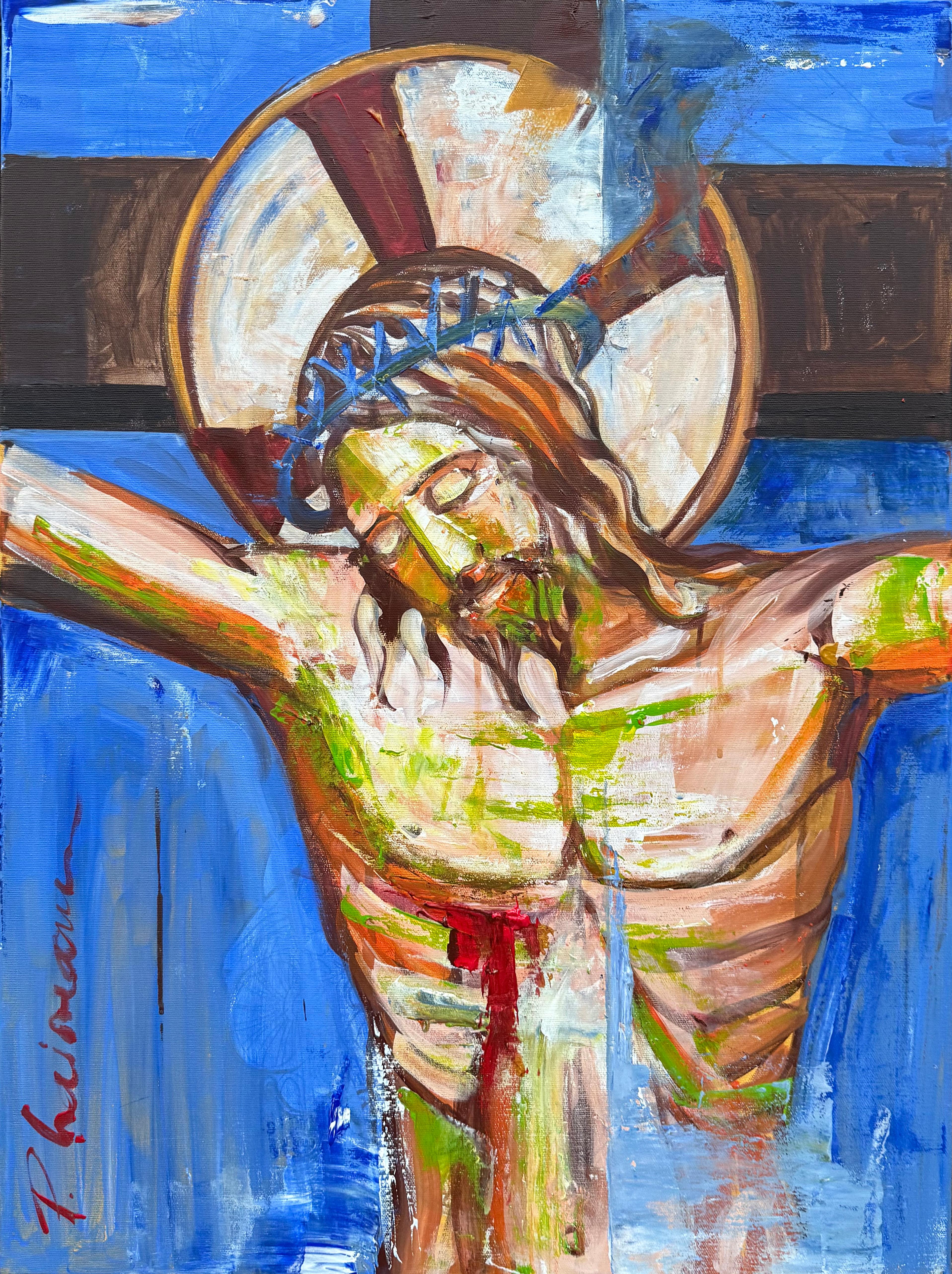 "Crucifixion", acrylic on canvas, 80x60cm
Large original, one-of-a-kind, painting. Shipped stretched. Free shipping for items over $500 with 1stDibs code FREESHIP



Artist Statement
"I started by painting interiors, being interested in space and