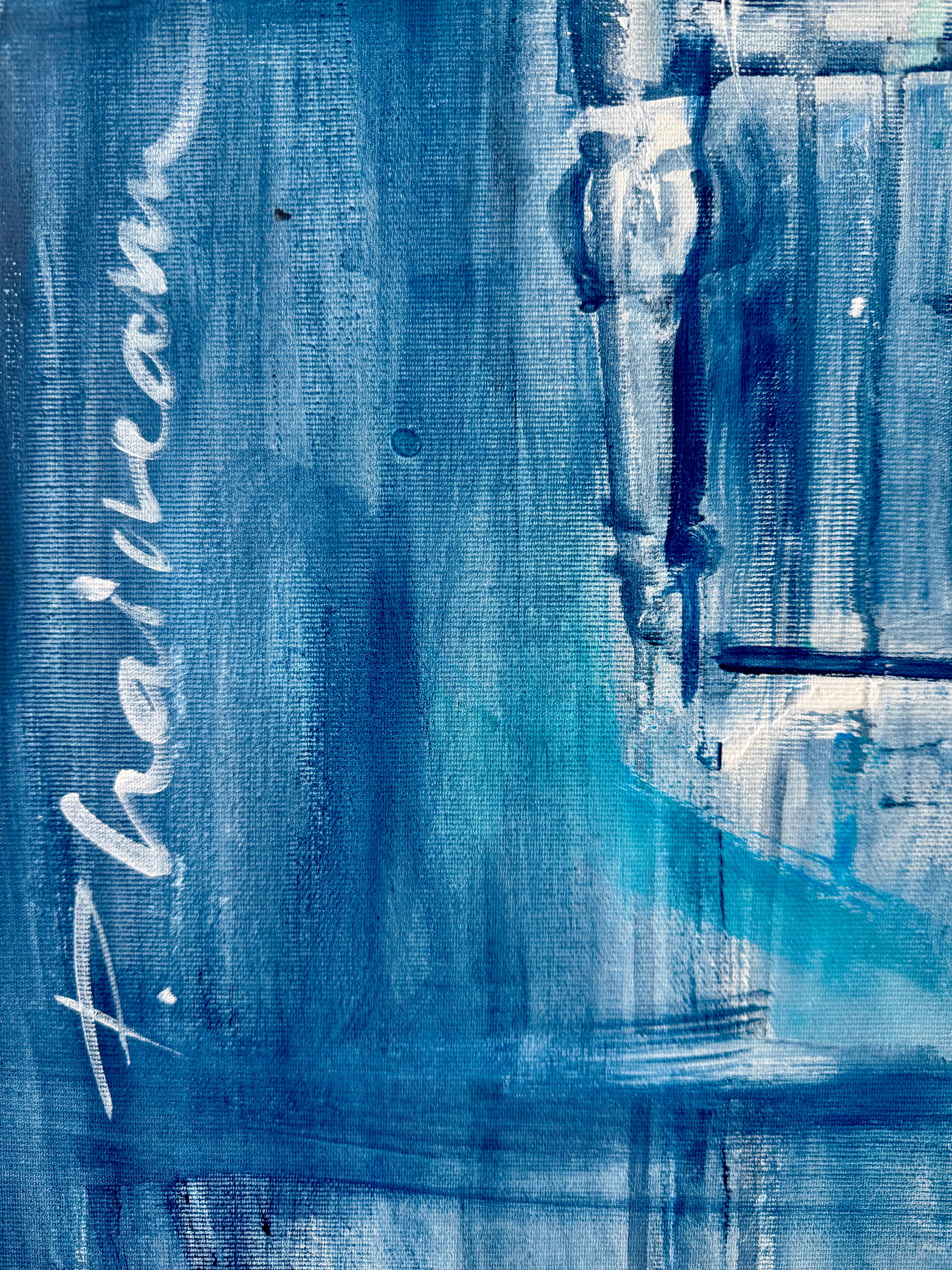 Tages Akt auf Sessel 1 Originalgemälde Paula Craioveanu 39x23in Expressionist im Angebot 8