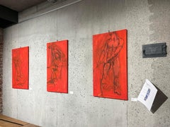 Passione #2 -  Nudo rosso pittura olio/tela originale Paula Craioveanu