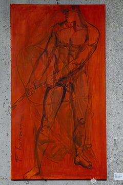 PASSION #3 - nude male painting by Paula Craioveanu oil on canvas