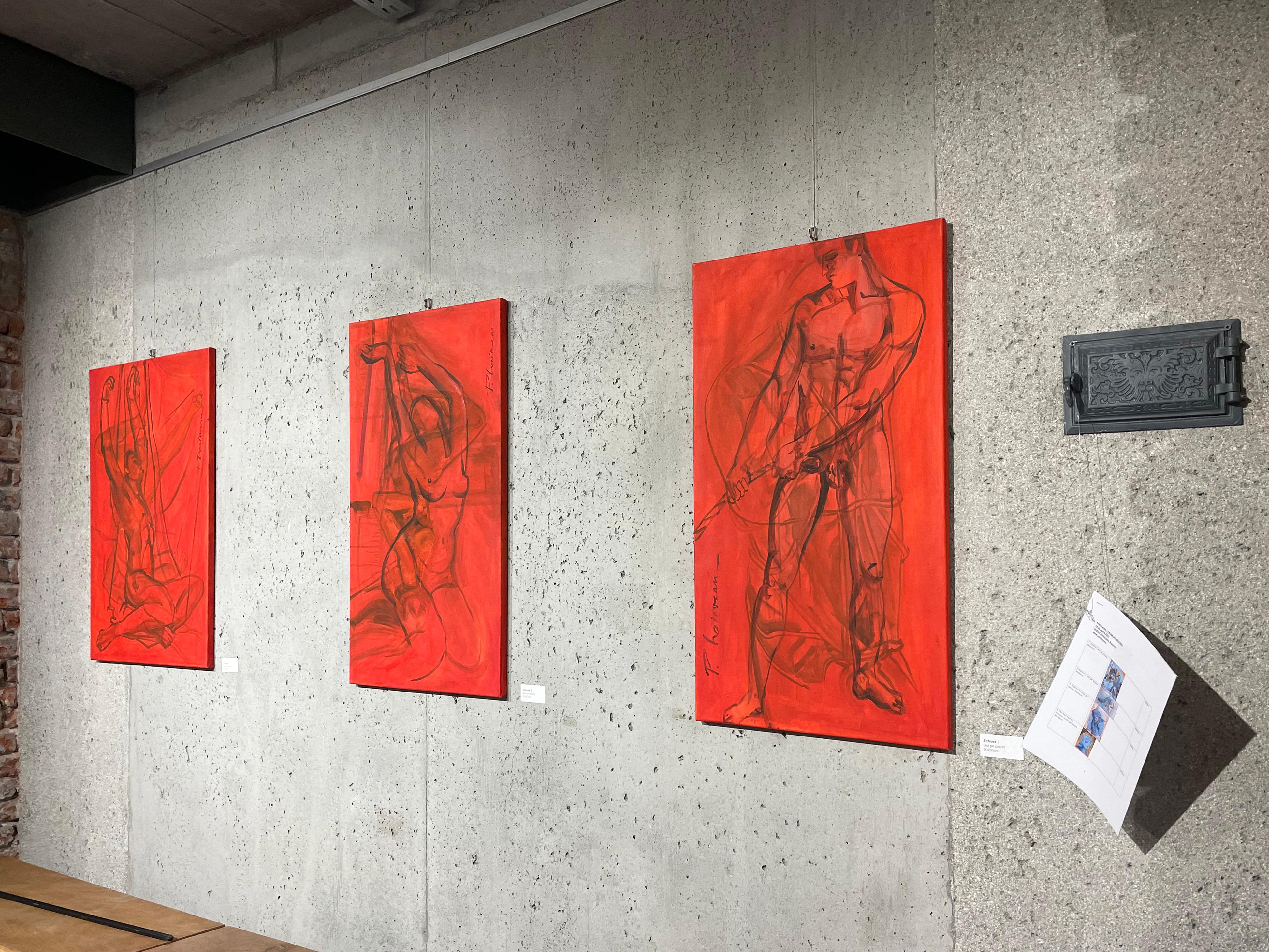 PASSION #3 – nacktes männliches Gemälde von Paula Craioveanu, Öl auf Leinwand im Angebot 2