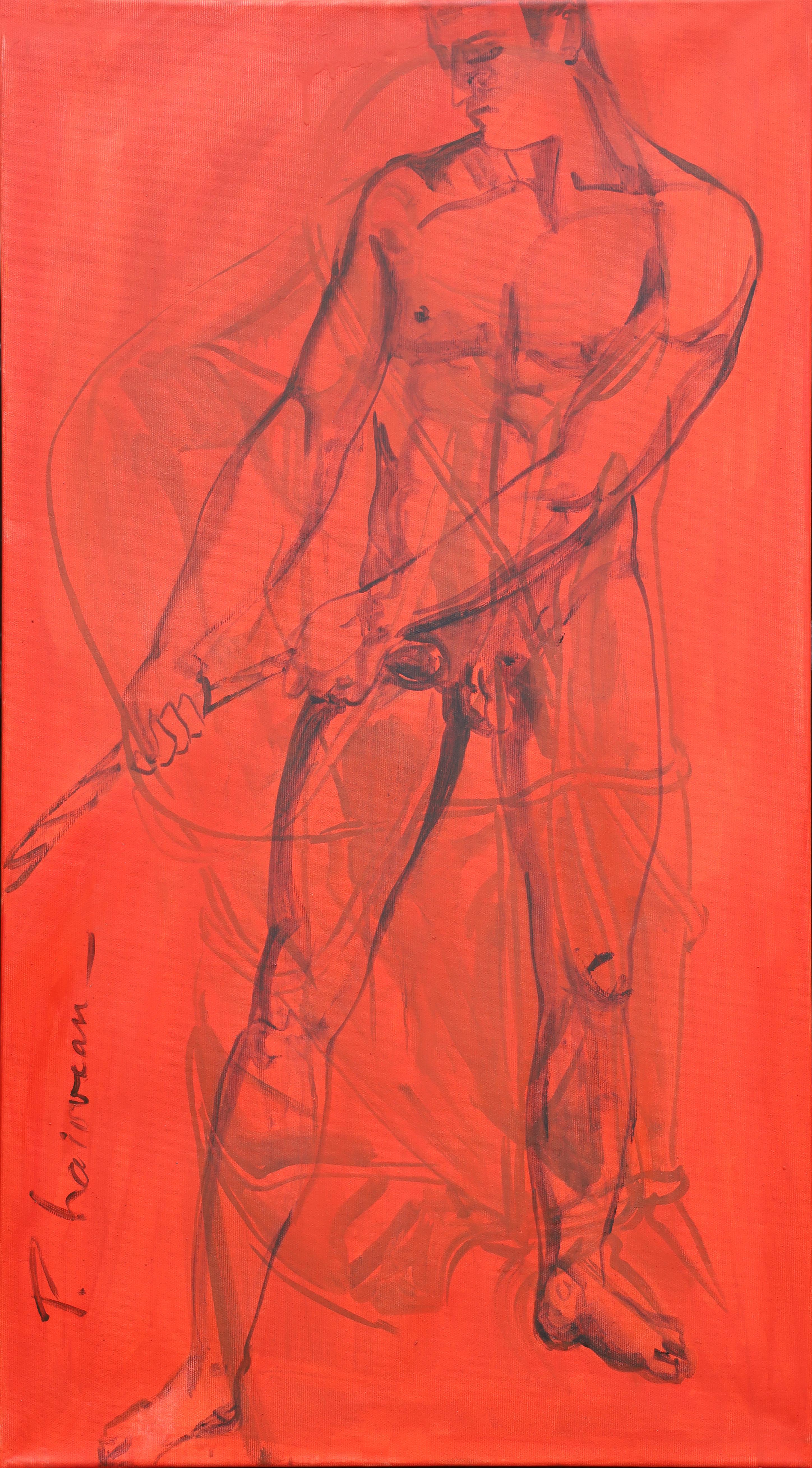PASSIONE #3 - quadro di nudo maschile di Paula Craioveanu olio su tela
