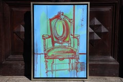 Tableau original encadré Louis XVI #7 de Paula Craioveanu 27.5x19.5in