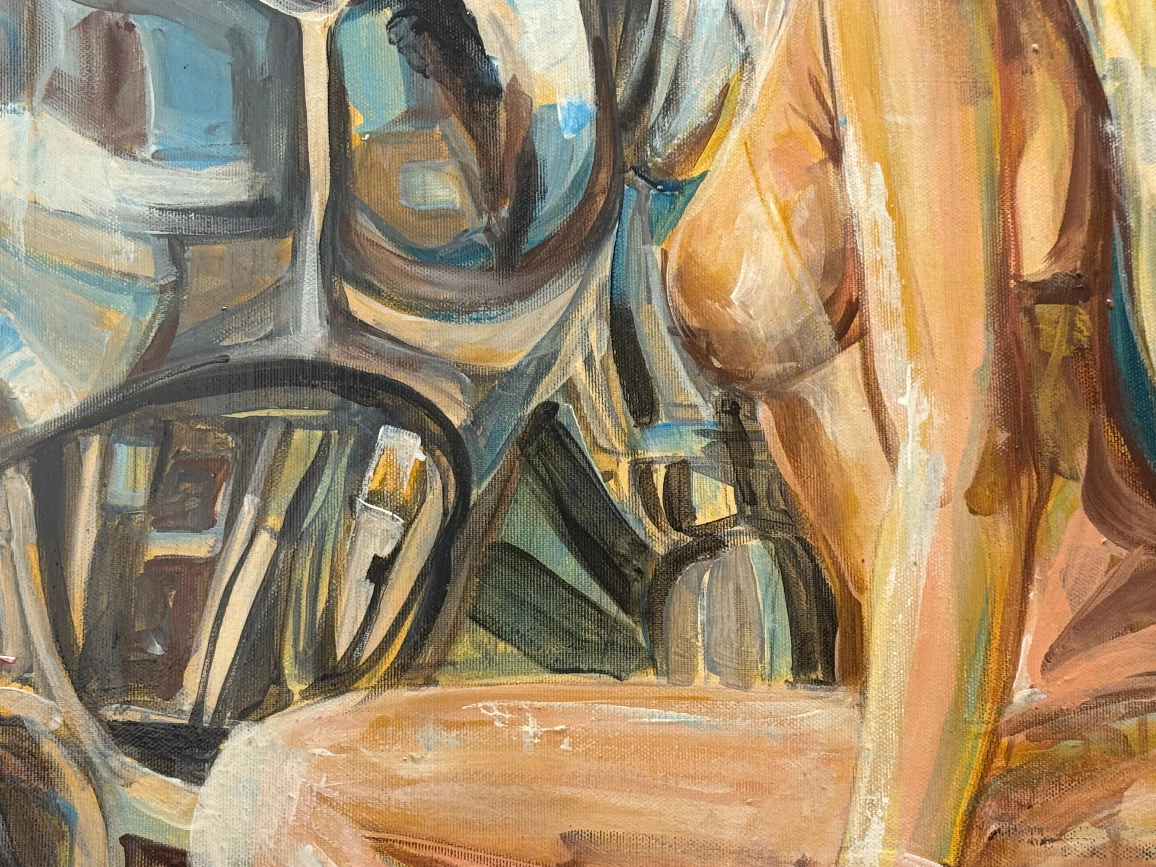 FUTURE LOVE – Originales großes Originalgemälde von Paula Craioveanu 31x39in im Angebot 9