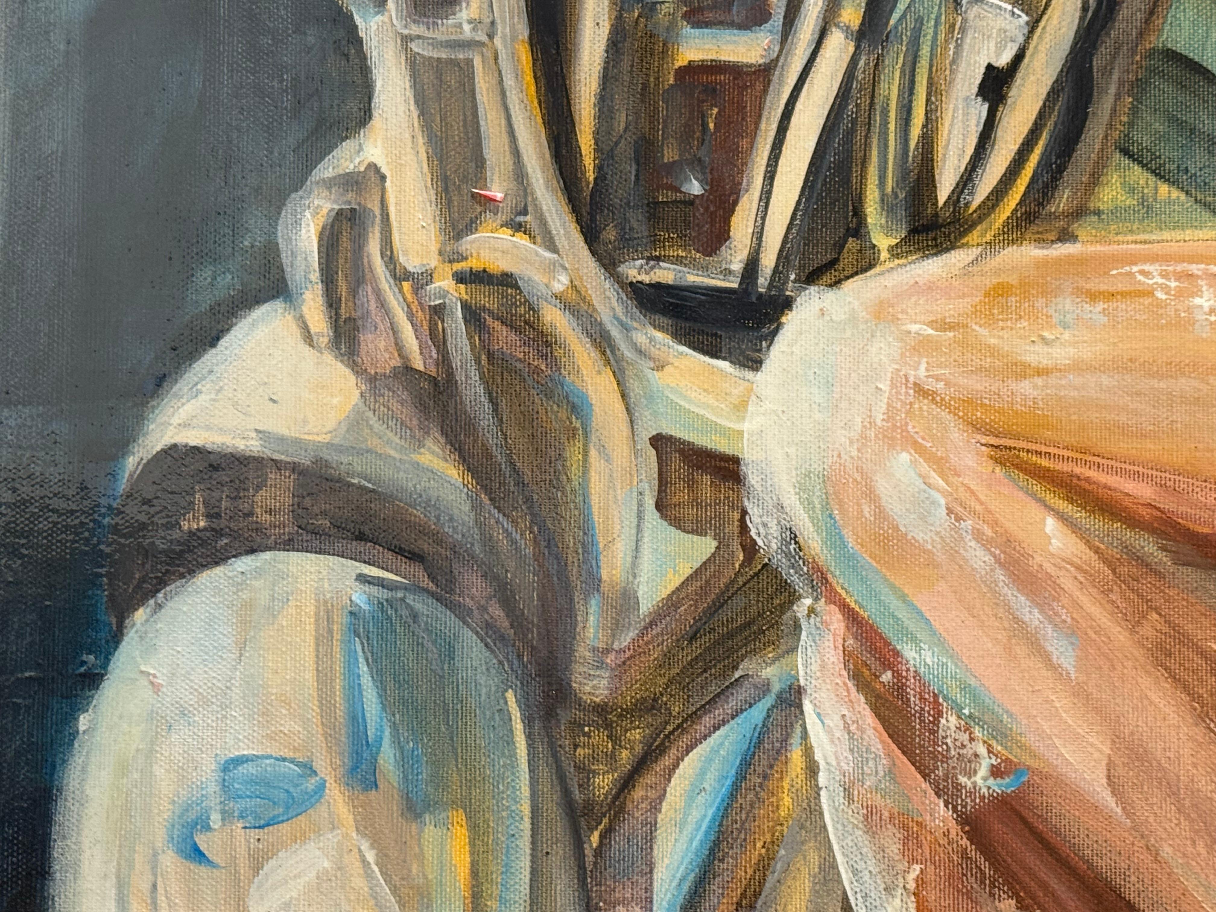 FUTURE LOVE – Originales großes Originalgemälde von Paula Craioveanu 31x39in im Angebot 10