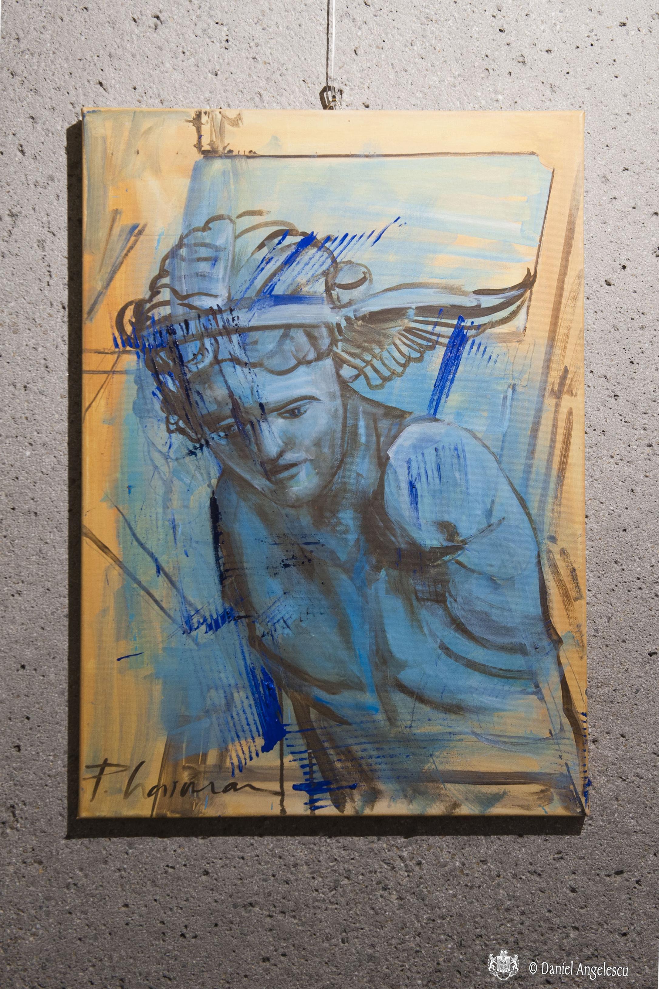 Hypnos  God of Sleep #1 signiert Paula Craioveanu Öl auf Leinwand Neo Mythology im Angebot 1