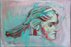 Hypnos 2 God of Sleep signed Paula Craioveanu oil on canvas