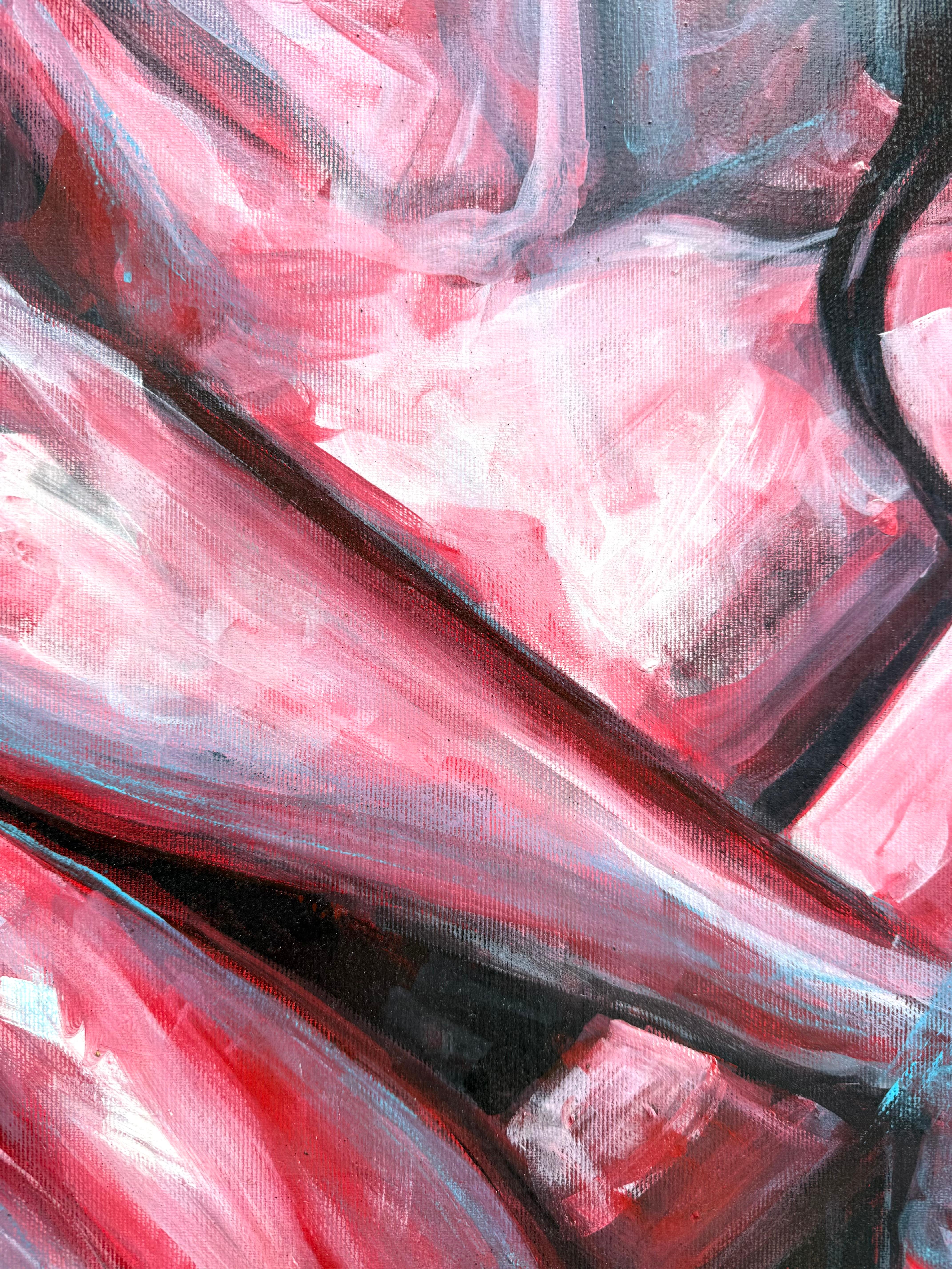 In the Mood for Love  Weiblicher Akt, Originalgemälde von Paula Craioveanu im Angebot 3