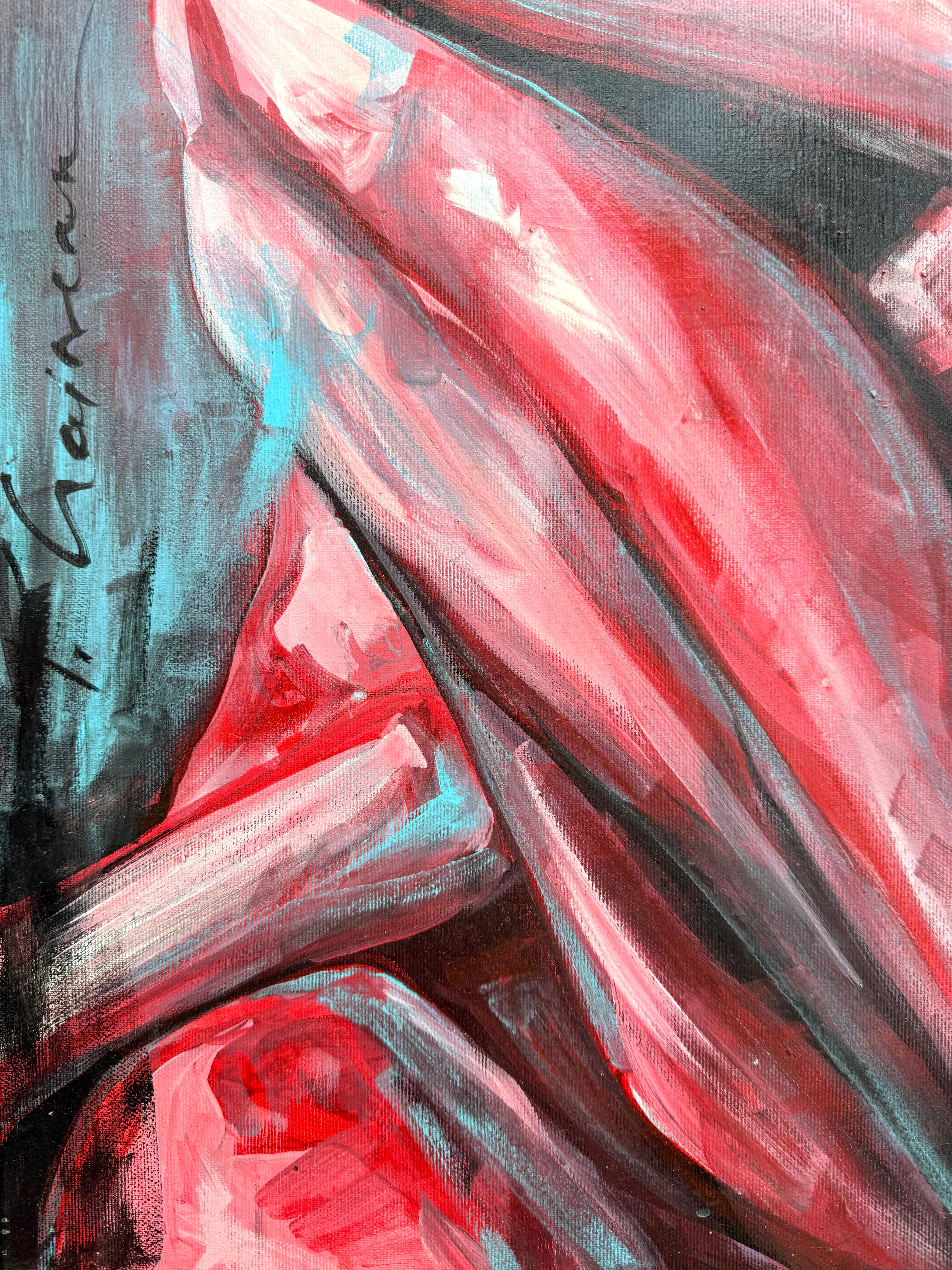 In the Mood for Love  Weiblicher Akt, Originalgemälde von Paula Craioveanu im Angebot 5