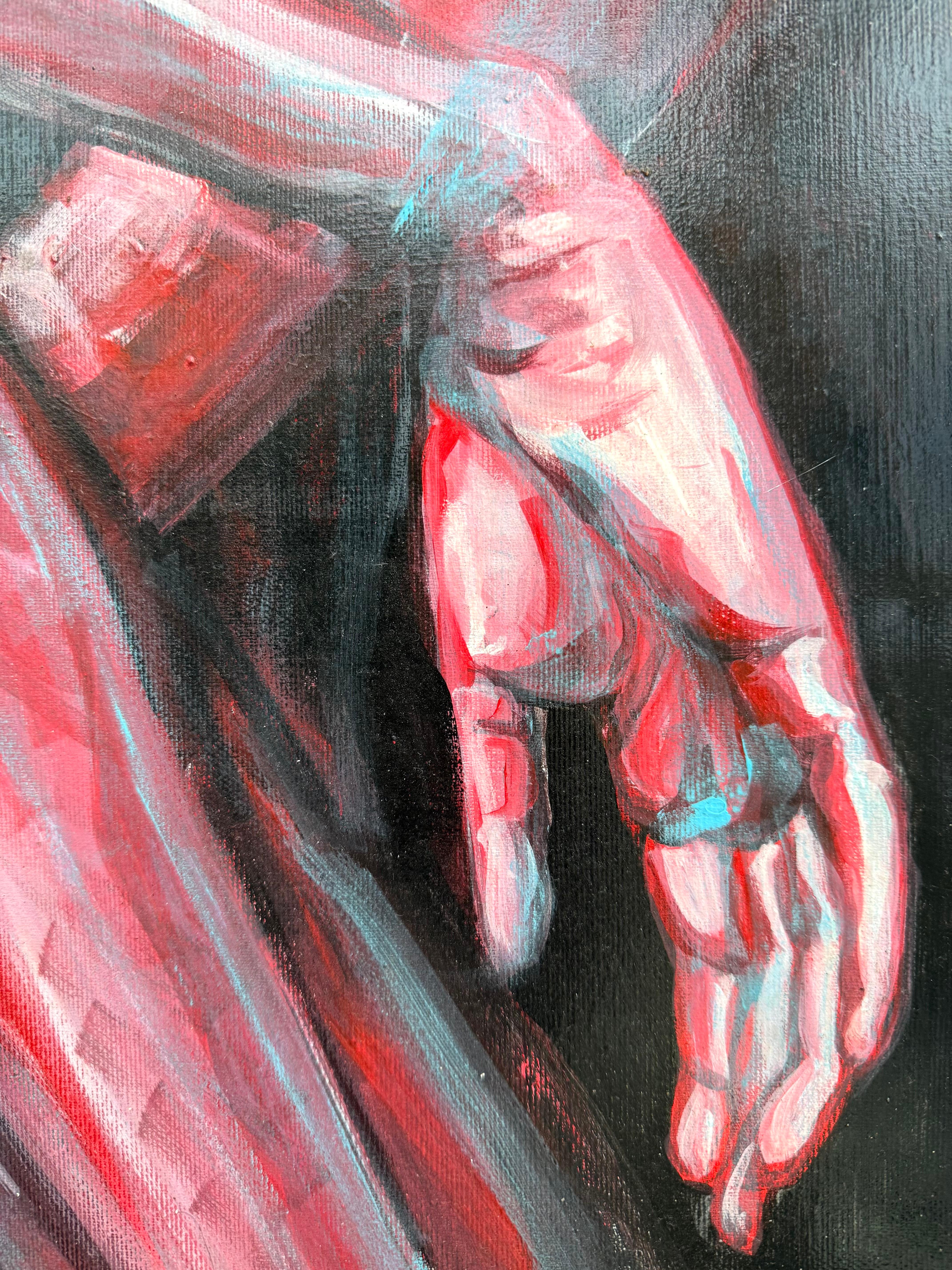 In the Mood for Love  Weiblicher Akt, Originalgemälde von Paula Craioveanu im Angebot 8