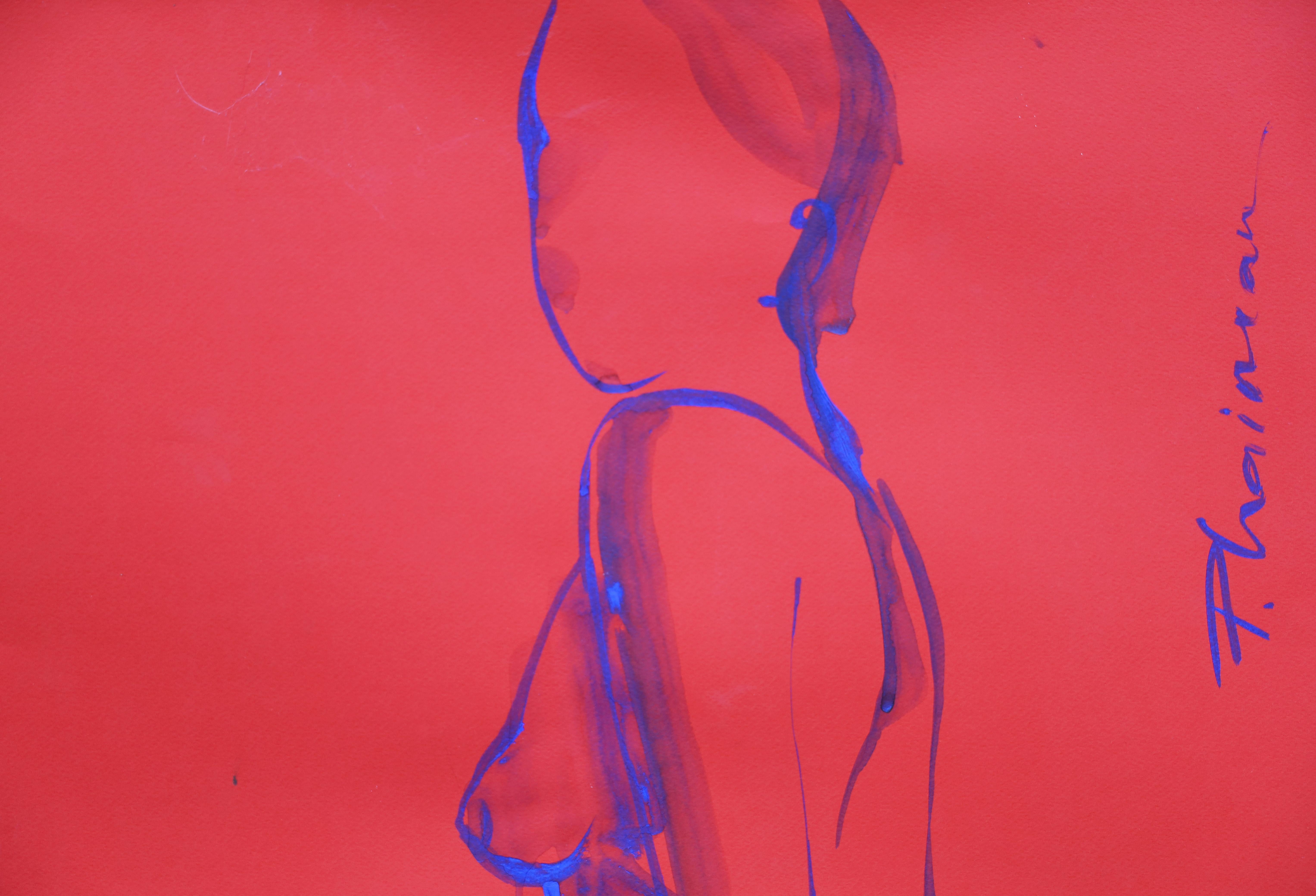 Modern Venus original blue ultramarine nude by Paula Craioveanu  For Sale 2