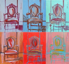 Luigi XVI #5 dipinto originale di Paula Craioveanu 27,5x19,5in