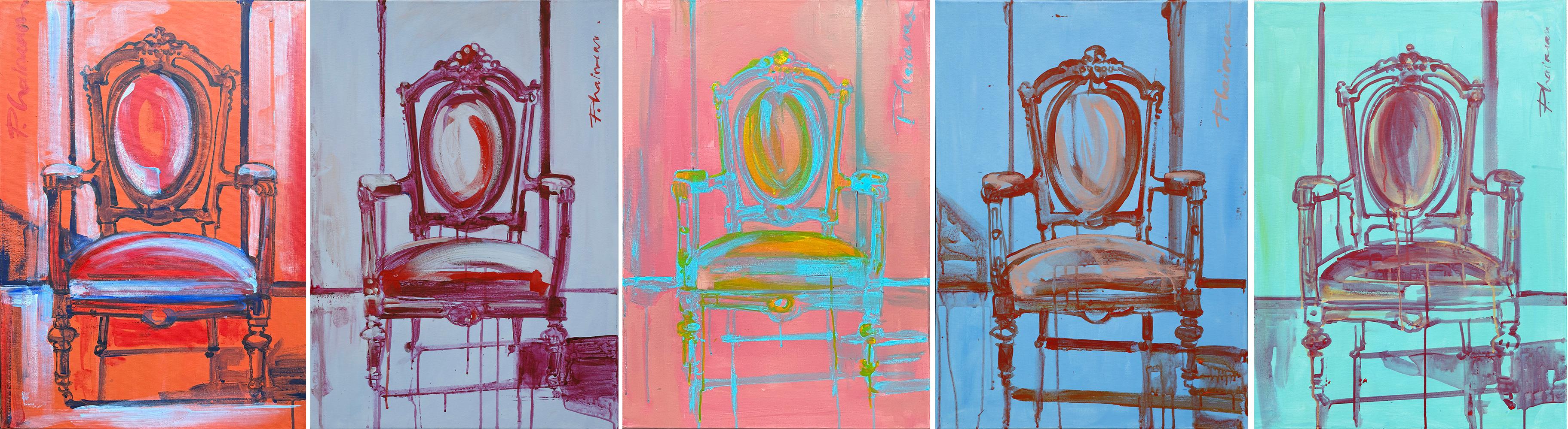 Louis XVI #8 original painting by Paula Craioveanu 27.5x19.5in 4
